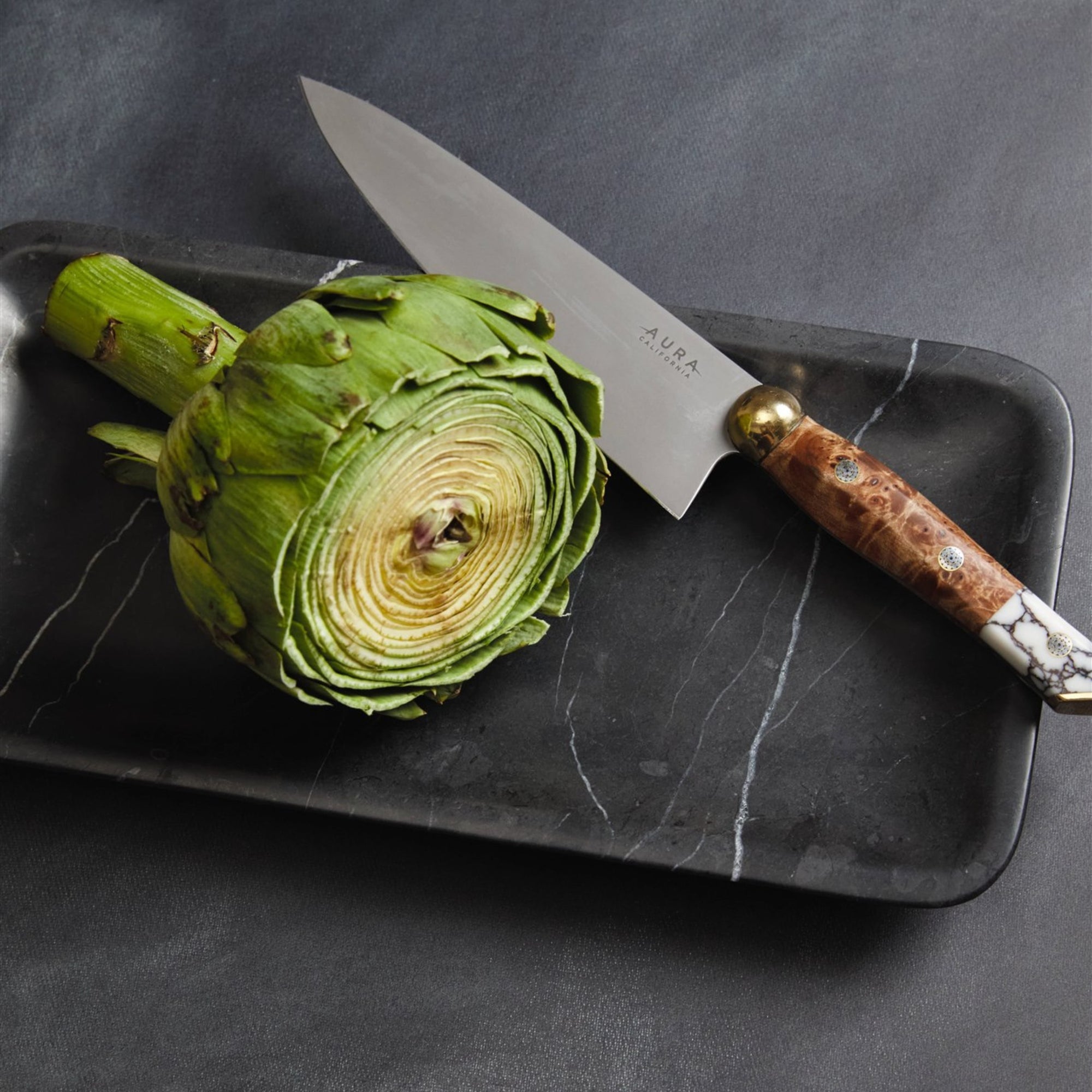 aura california maple and marble utility knife