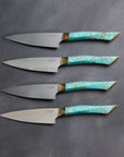 alta california steak knives with a turquoise handle.