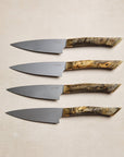 aura california aurochs steak knives with california buckeye hilt