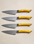 aura california steak knives with citrone quartz hilt