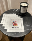 Down the Hatch Embroidered Cocktail Napkin - Set of 4
