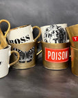KUHN KERAMIK BIG MATTE GOLD COFFEE CUP- TOXIQUE