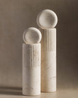 Atlas Totem Sculpture - Small / Cream Limestone