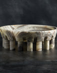 Luxury stone bowl made from green onyx