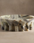 Luxury stone bowl made from green onyx