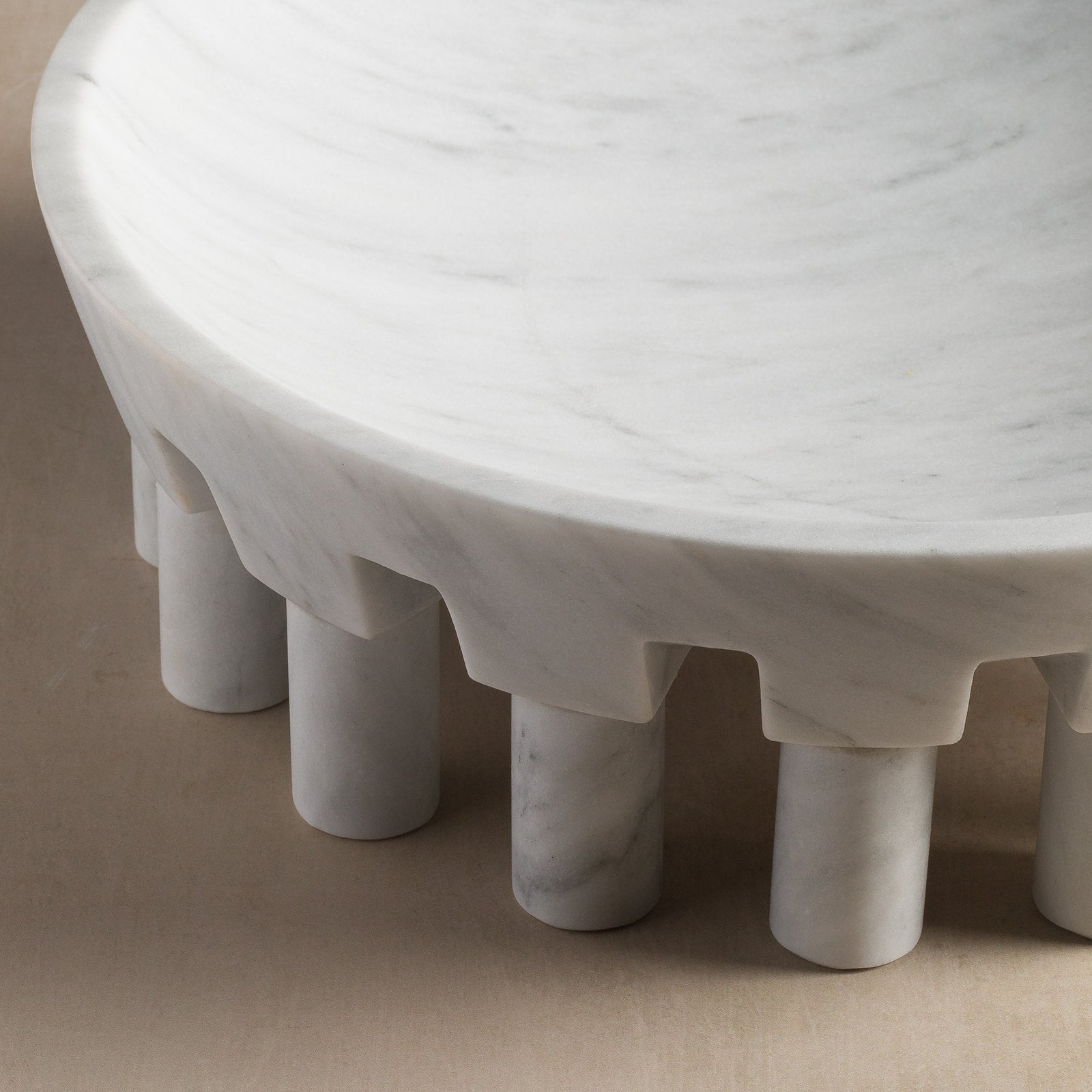 Pomona Bowl Large - White Marble