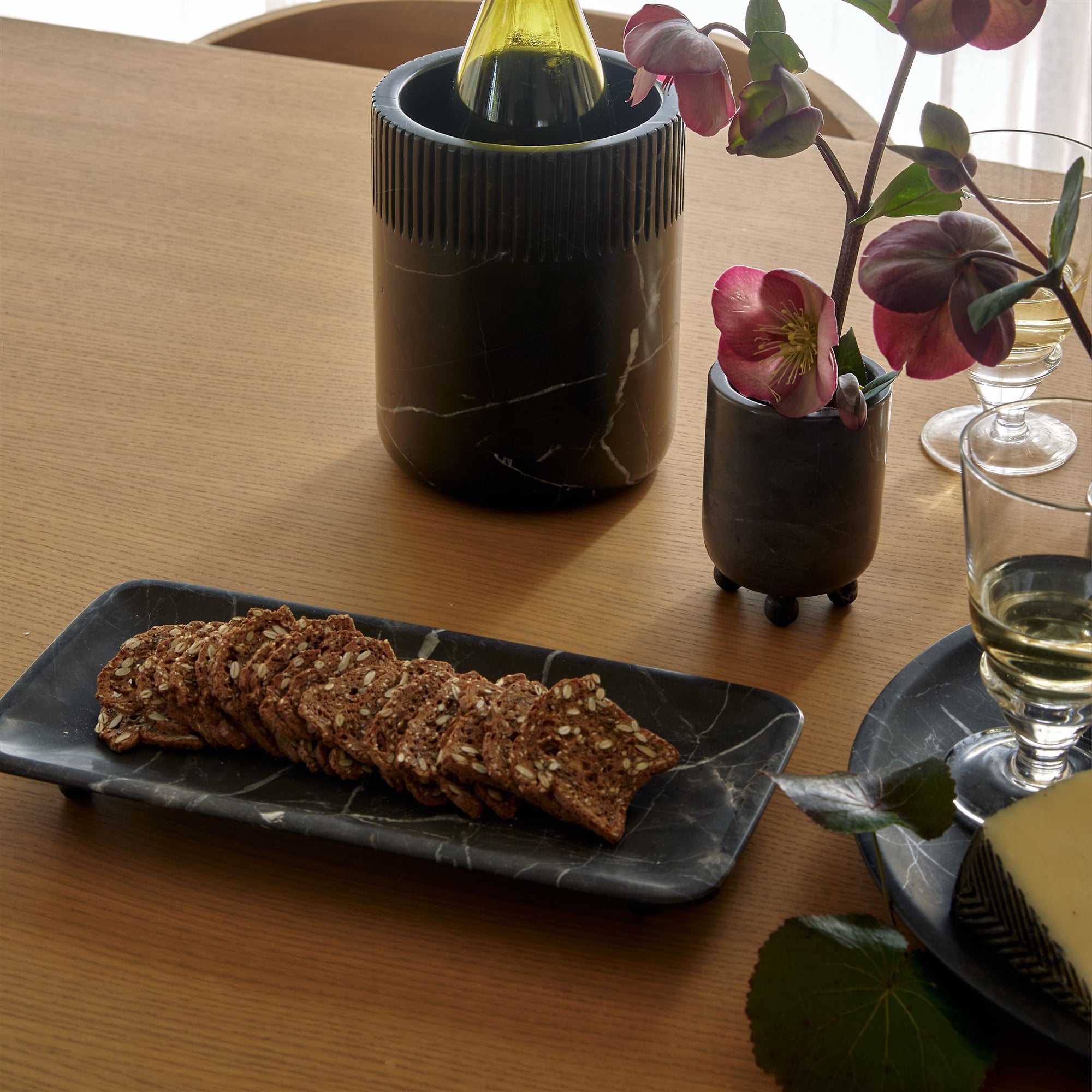 Lucia Tray - Black Marble