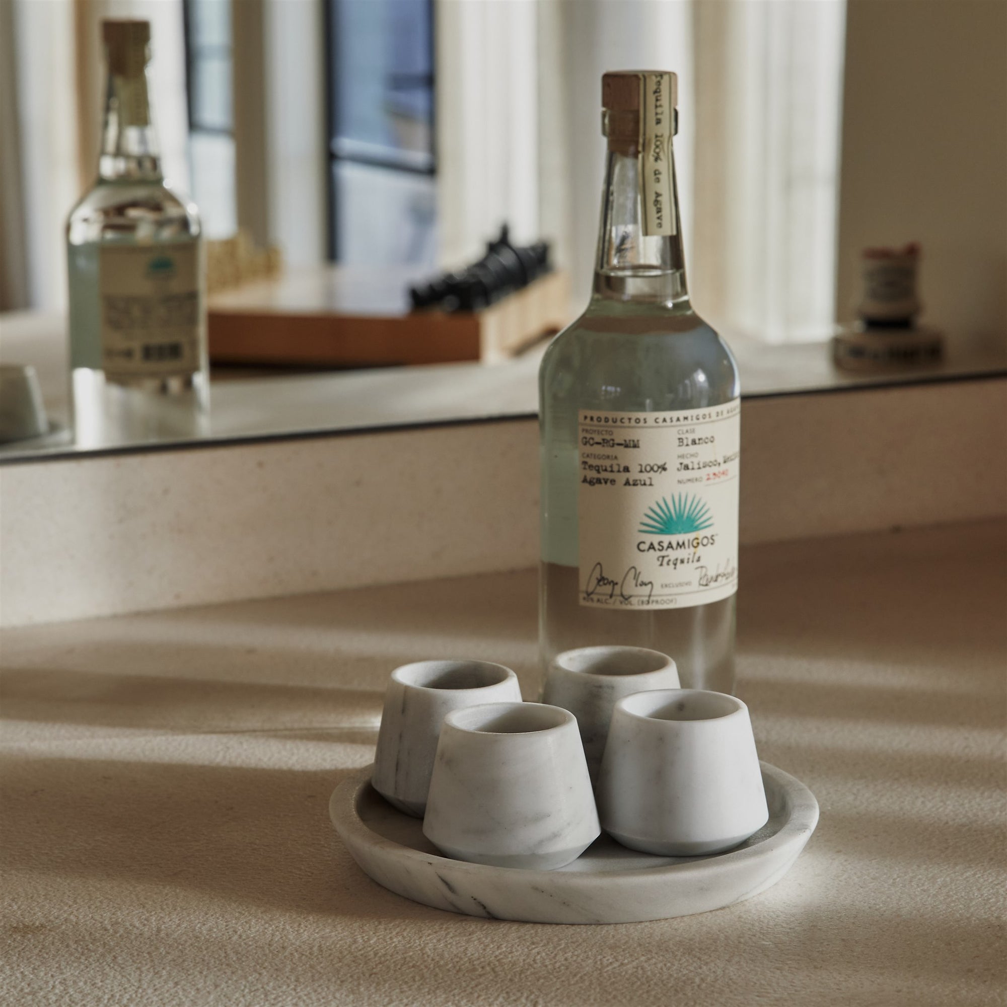 Sipping Glasses - White Marble