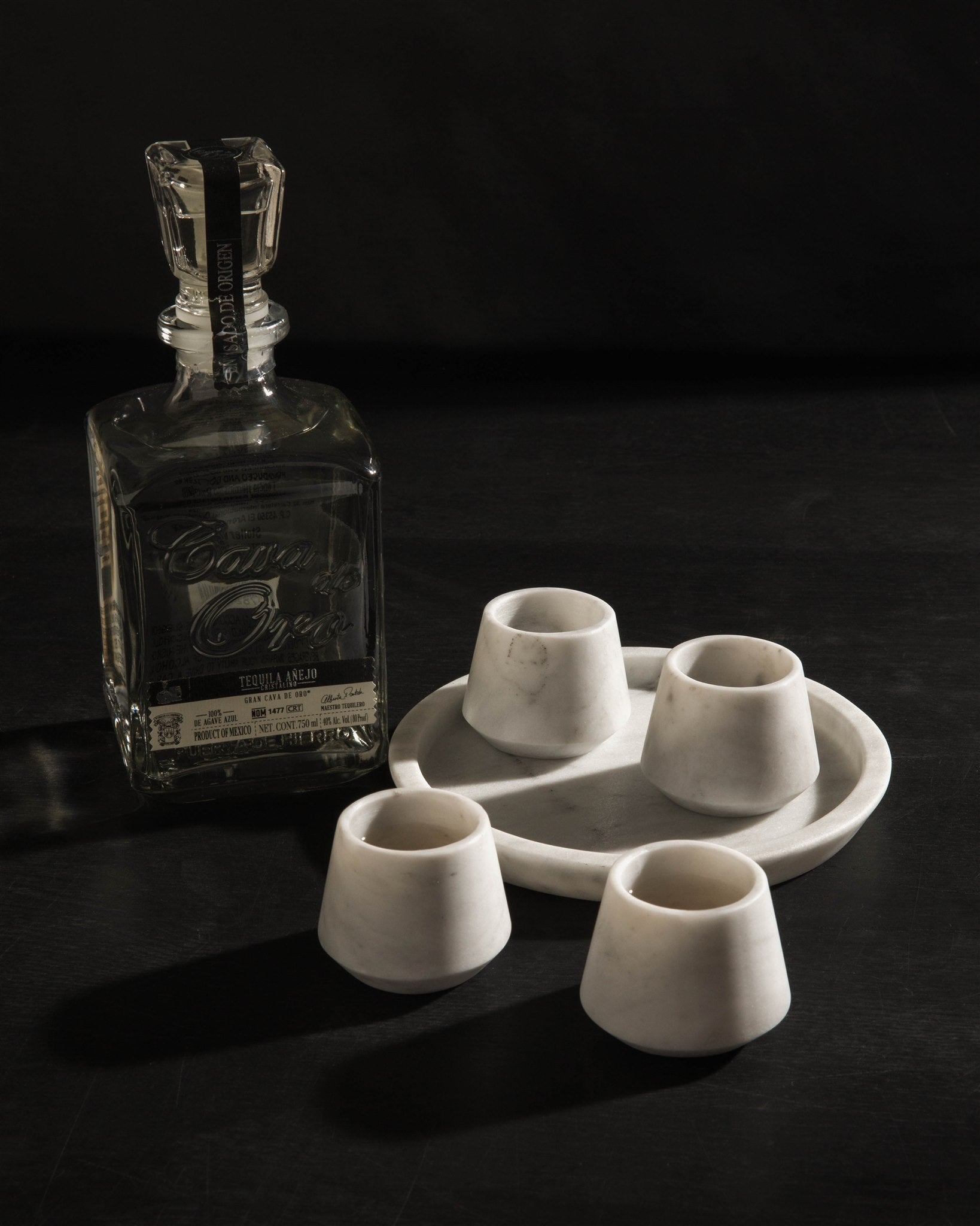 Sipping Glasses - White Marble