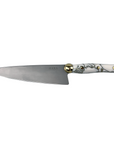 aura california blanc and gold marble knife