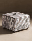 Grey marble box for home decor and accessories