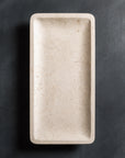 Luxury stone tray for home decor made from cream limestone