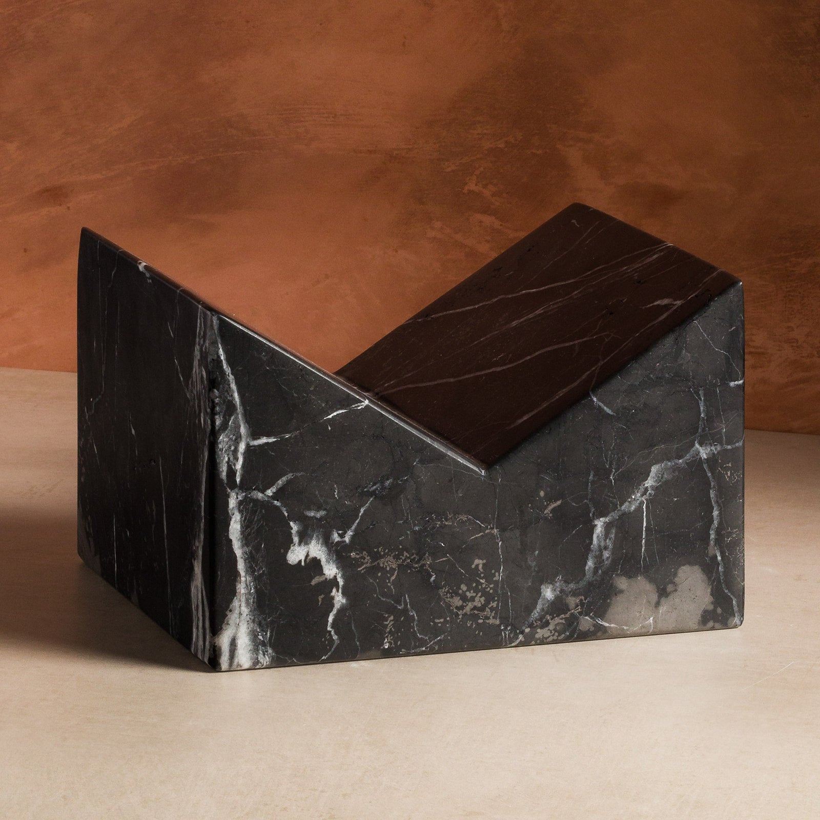 Luxury Muse Stone Bookstand - Black Marble | Studio H Collection