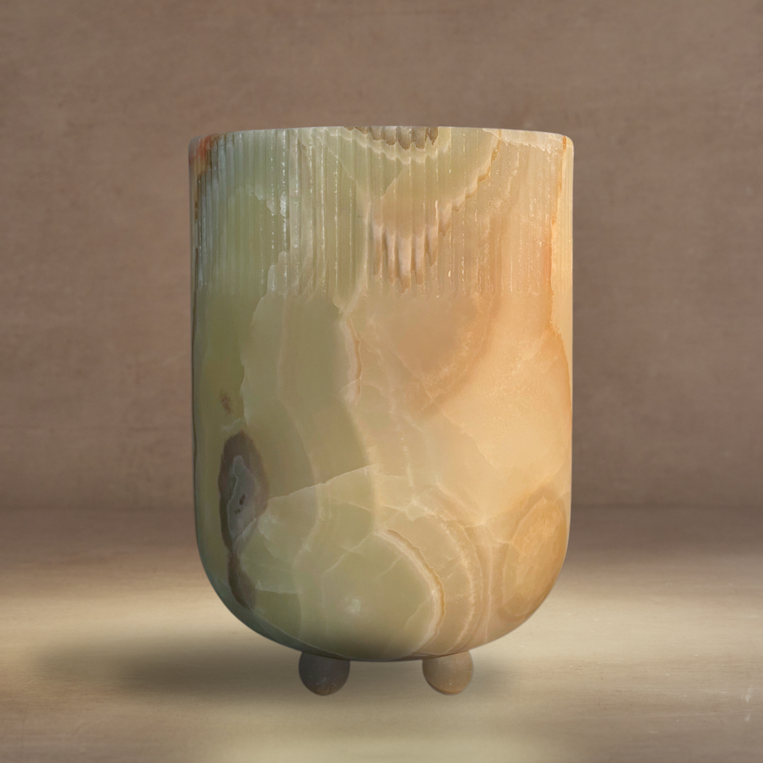 Studio H Collection Ceres Stone Vessel - Green Onyx