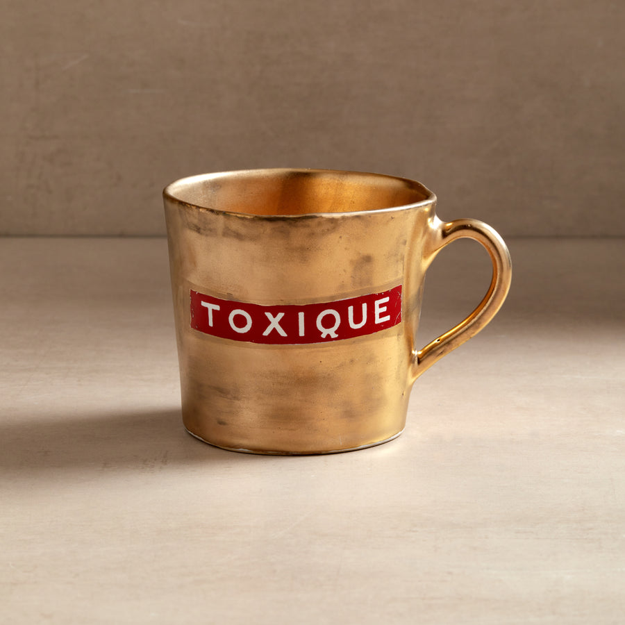 KUHN KERAMIK BIG MATTE GOLD COFFEE CUP- TOXIQUE