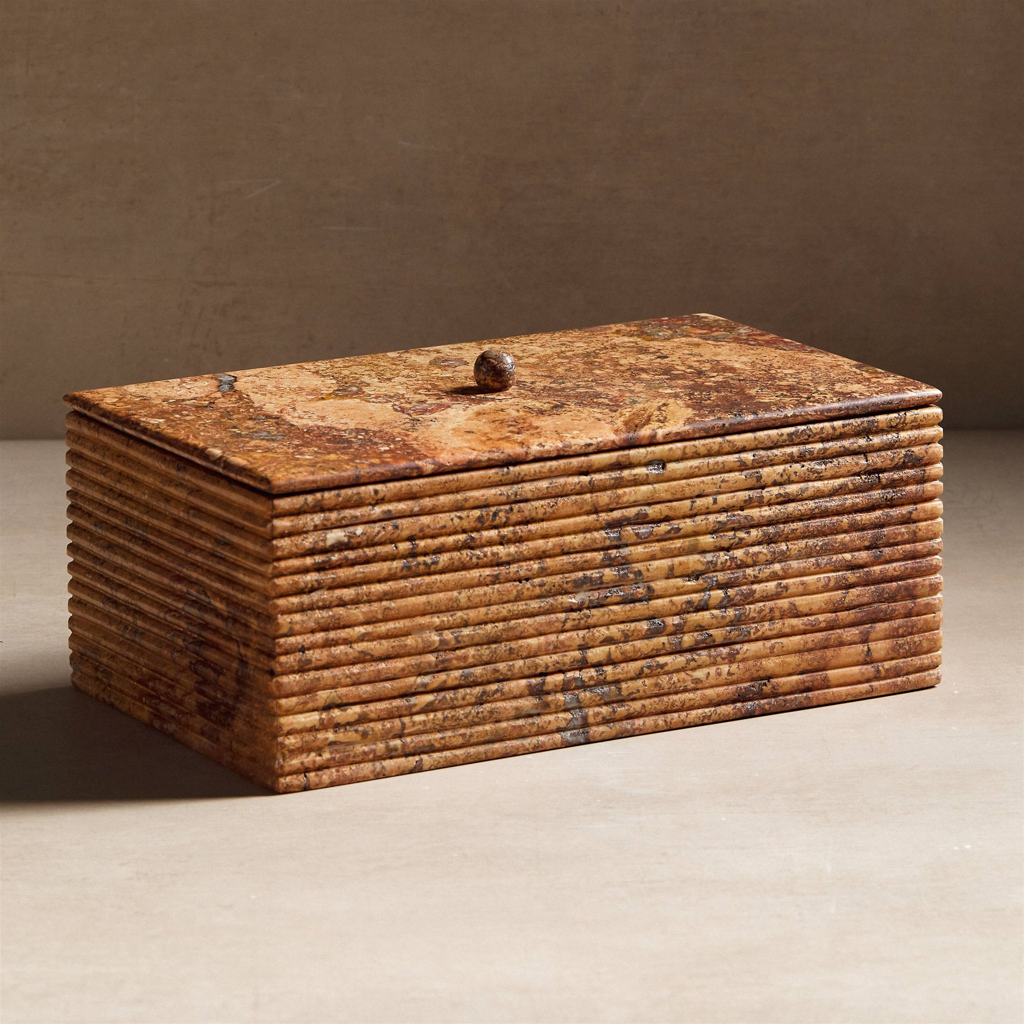 Jupiter Box - Rust Travertine - Studio H Collection