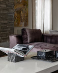 Luxury stone bookstand made from black marble