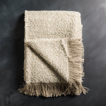 Studio H Collection Becca Throw - Natural and Cream
