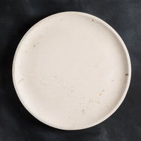 Studio H Collection Celeste Round Stone Tray - Cream Limestone