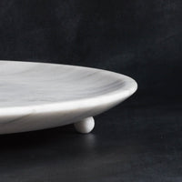 Celeste Round Stone Tray - White Marble