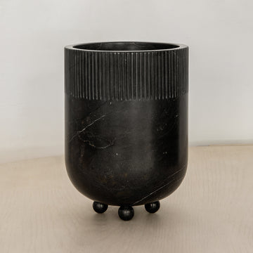Studio H Collection Ceres Stone Vessel - Black Marble