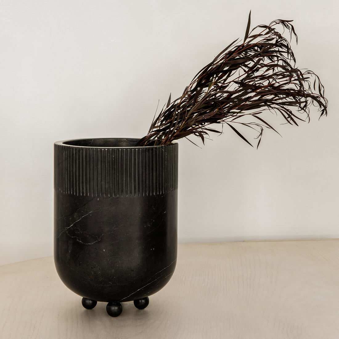 Ceres Stone Vessel - Black Marble