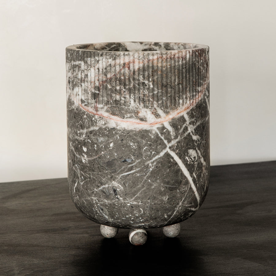 Studio H Collection Ceres Stone Vessel - Grey Marble