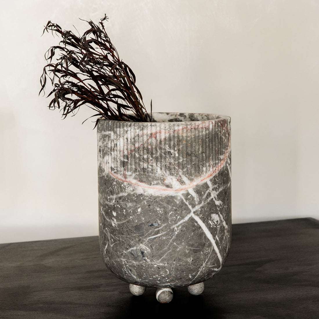 Studio H Collection Ceres Stone Vessel - Grey Marble
