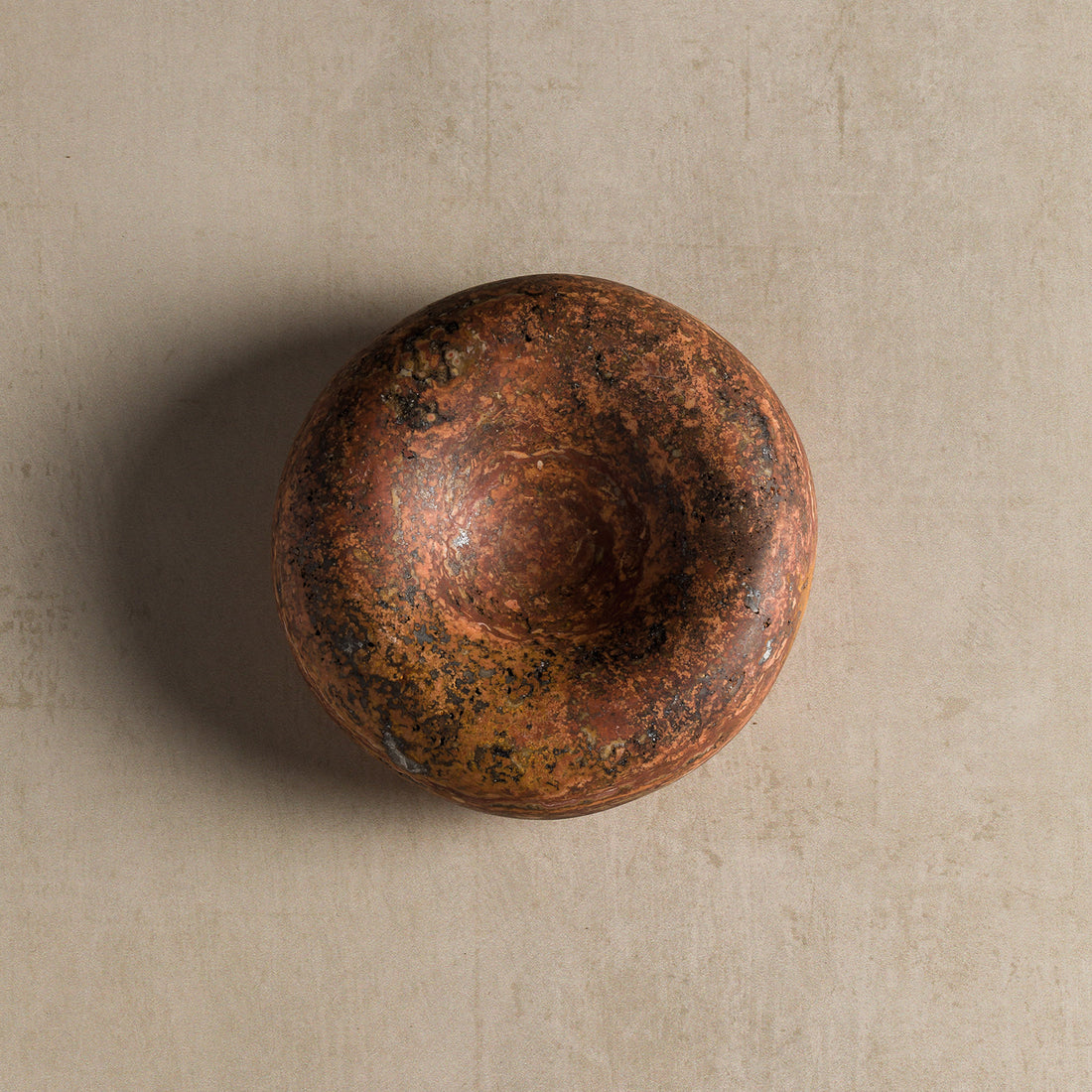 Dona Catchall Stone Dish - Rust Travertine