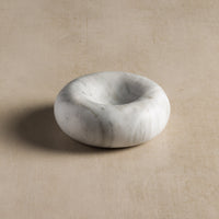 Studio H Collection Dona Catchall Stone Dish - White Marble