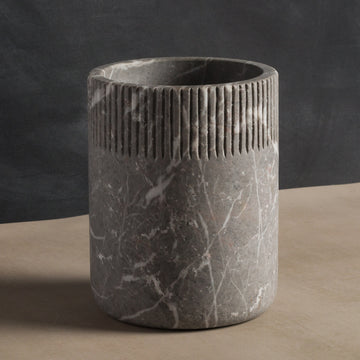Studio H Collection Julius Stone Bottle and Utensil Holder - Grey Marble