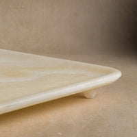 Livia Square Stone Tray - Ivory Onyx