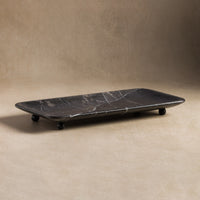 Luxury stone tray for home decor made from black marble