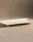 Luxury stone tray for home decor made from cream limestone