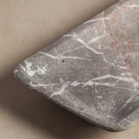 Lucia Rectangular Stone Tray - Grey Marble