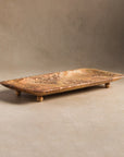 Luxury stone tray for home decor made from rust travertine