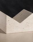 Bookstand holder made from cream limestone