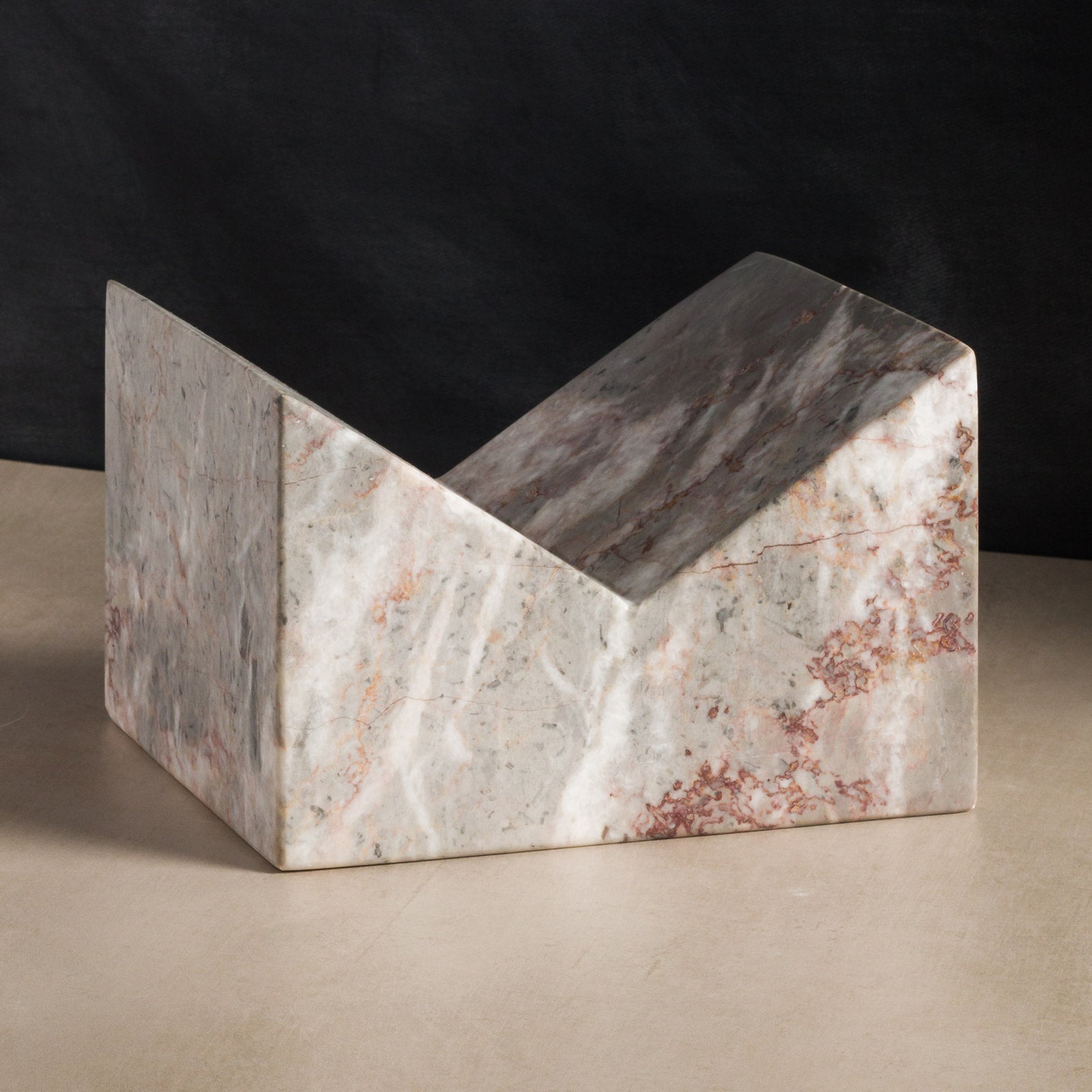luxury stone bookstand made of grey marble