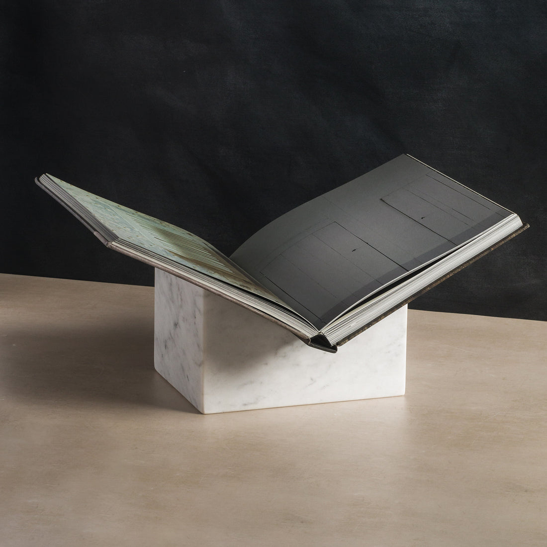 Studio H Collection Muse Stone Bookstand - White Marble
