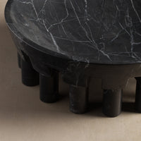 Stone decorative bowl made from black marble