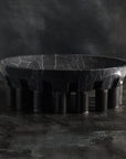 Stone decorative bowl made from black marble