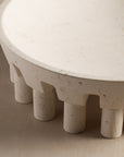 Stone decorative bowl made from cream limestone