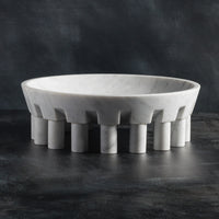 Pomona Bowl Large - White Marble