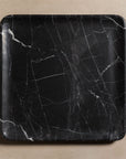 Livia Square Stone Tray -  Black Marble